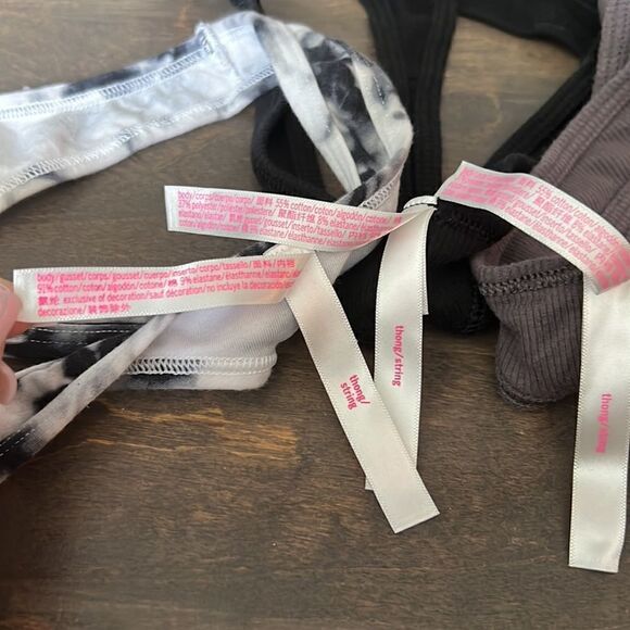 Victorias Secret thong string cotton 3 lot bundle Sz-Medium - Picture 6 of 14